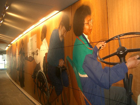 Federal Courthouse Mural, level one.